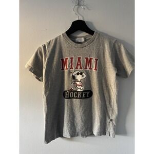 Vintage Miami Hockey Snoopy T Shirt Men's Small